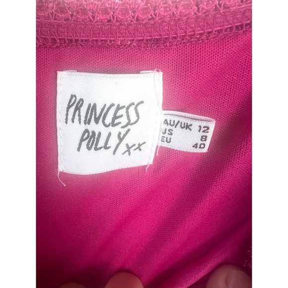 Princess Polly ROSEY MINI DRESS PINK US 8 Y2K Camo Skater - Picture 11 of 13